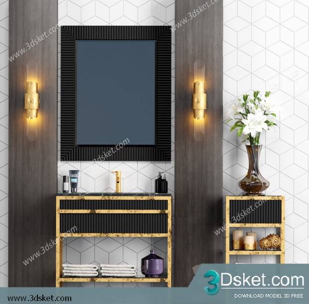 Free Download Bathroom Furniture 3D Model 049