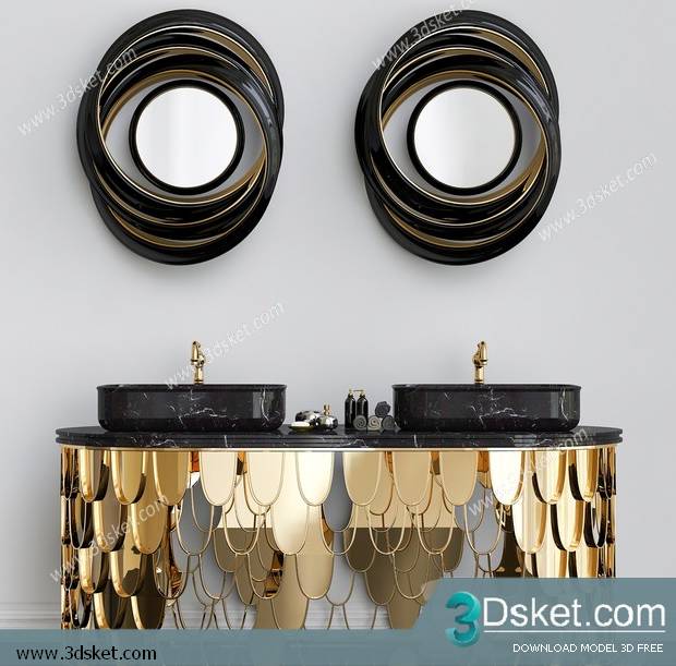 Free Download Bathroom Furniture 3D Model 050