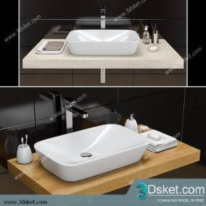 Free Download Bathroom Furniture 3D Model 051