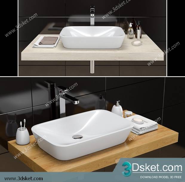 Free Download Bathroom Furniture 3D Model 051