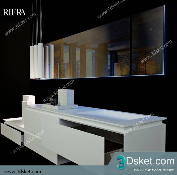 Free Download Bathroom Furniture 3D Model 006