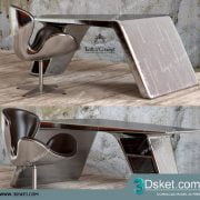 3D Model Table Chair Free Download Bàn ghế 022