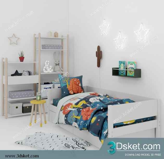 Free Download Furniture set 3D Model 027