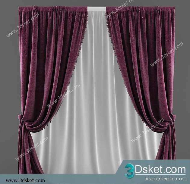 Free Download Curtain 3D Model Rèm 046