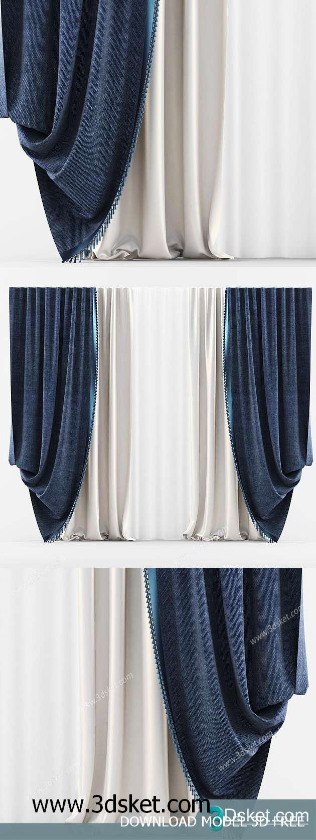 Free Download Curtain 3D Model Rèm 047