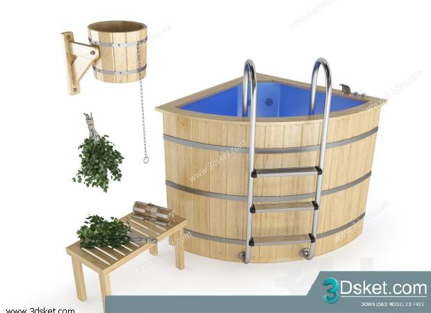 Free Download Bathtub 3D Model Bồn Tắm 006