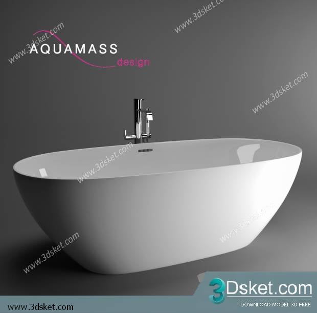 Free Download Bathtub 3D Model Bồn Tắm 008