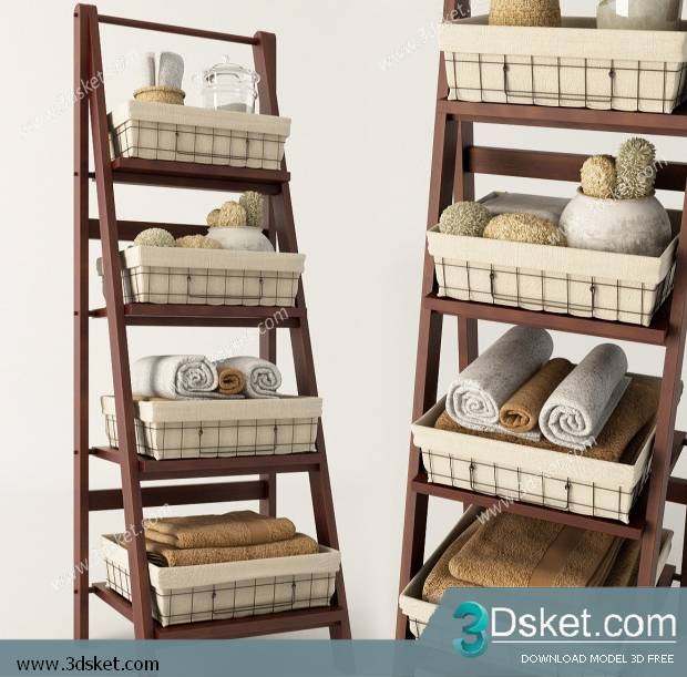 Free Download Bathroom Accessories 3D Model Đồ dùng phòng tắm 001