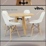 3D Model Table Chair Free Download Bàn ghế 024