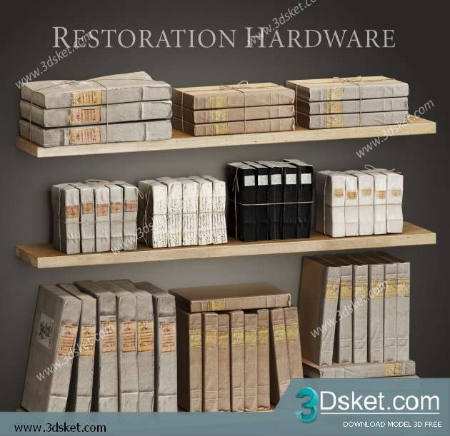 Free Download Books 3D Model 006 Sách