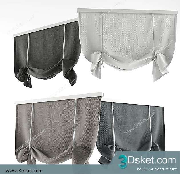 Free Download Curtain 3D Model Rèm 001