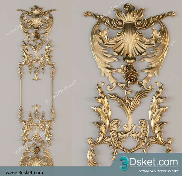 Free Download Decorative Plaster 3D Model 037