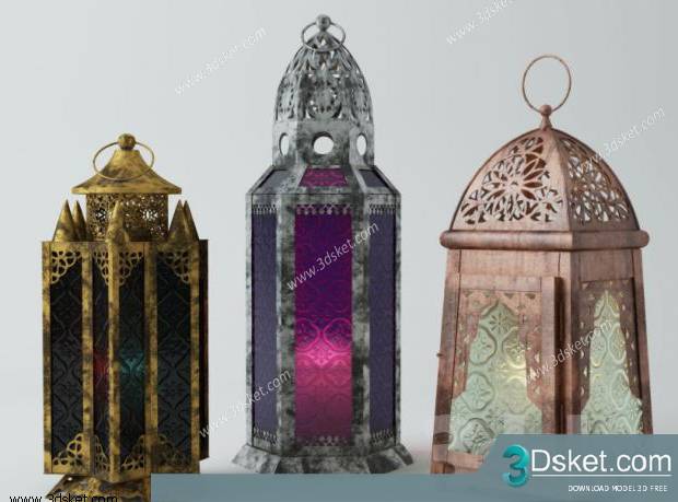 Free Download Ceiling Light 3D Model Đèn Trần 002