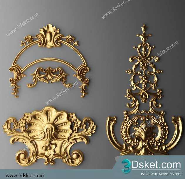 Free Download Decorative Plaster 3D Model 014