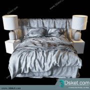 3D Model Bed Free Download Giường 033