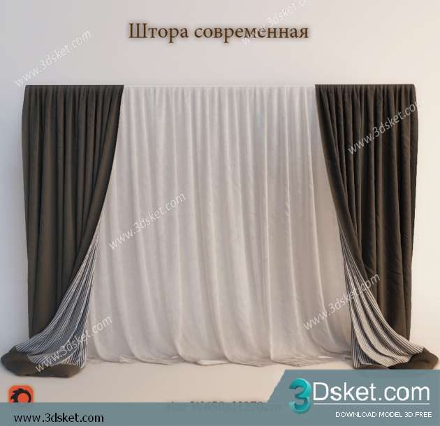 Free Download Curtain 3D Model Rèm 021