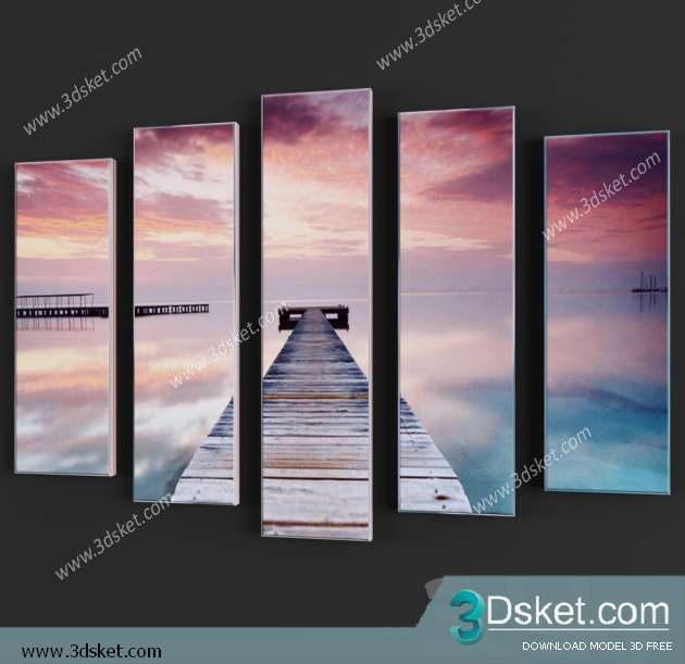 Free Download Frame 3D Model Tranh 011