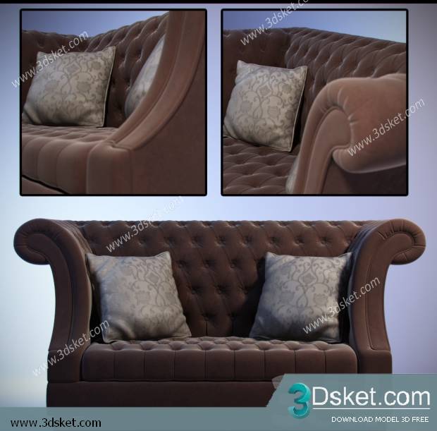 3D Model Arm Chair Free Download 047