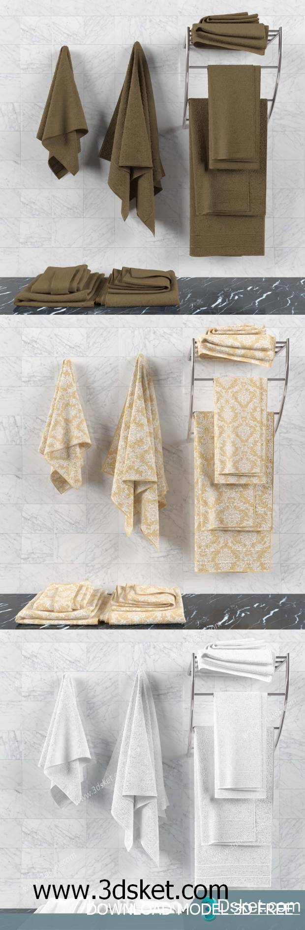 Free Download Bathroom Accessories 3D Model Đồ dùng 017