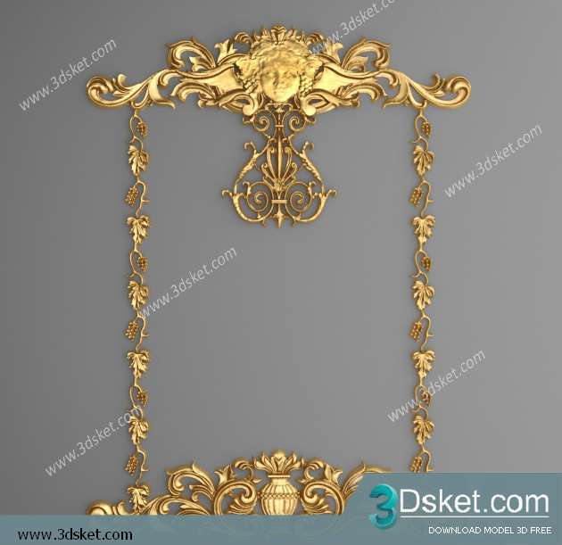 Free Download Decorative Plaster 3D Model 033