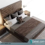 3D Model Bed Free Download Giường 034