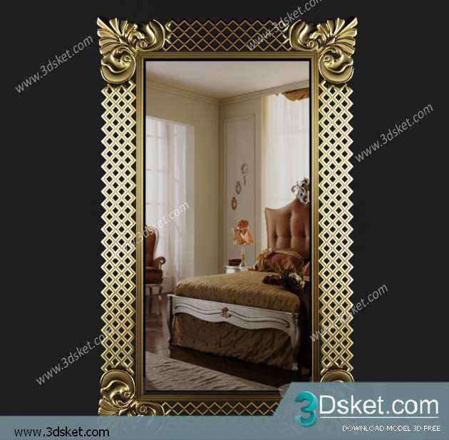 Free Download Mirror 3D Model Gương 021