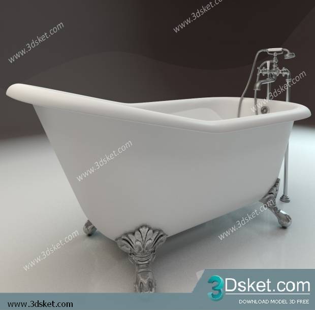 Free Download Bathtub 3D Model Bồn Tắm 009