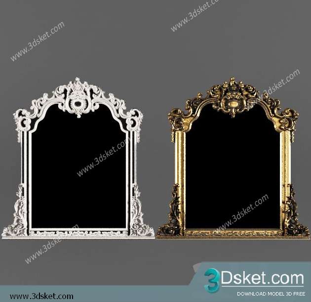 Free Download Mirror 3D Model Gương 022