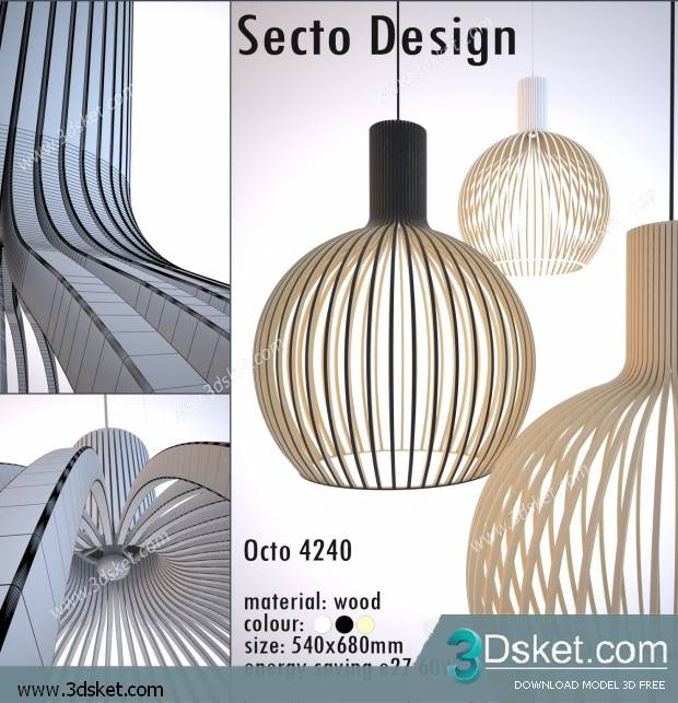 Free Download Ceiling Light 3D Model Đèn Trần 029