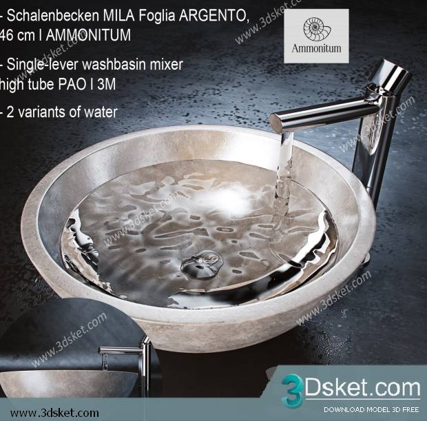 Free Download Wash Basin 3D Model Chậu Rửa Mặt 003