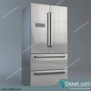 Free Download Kitchen Appliance 3D Model Tủ Lạnh 007