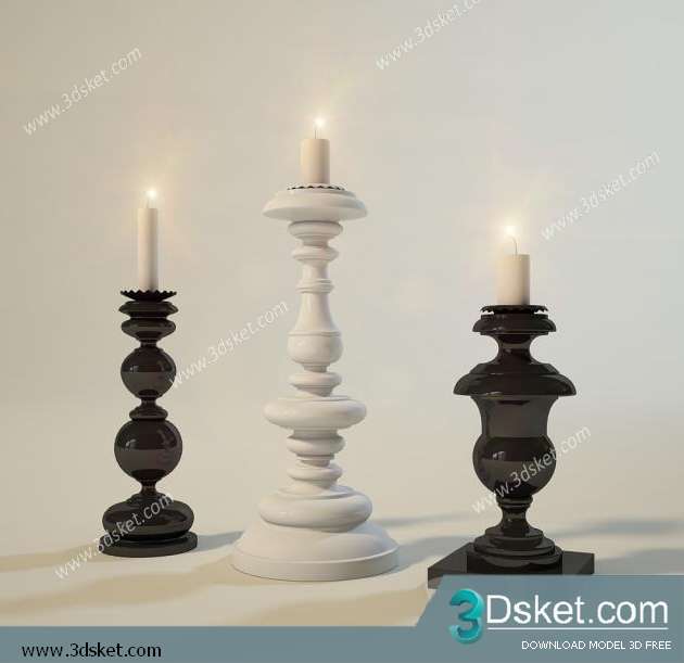 Free Download Mirror 3D Model Bộ Trang Trí 024