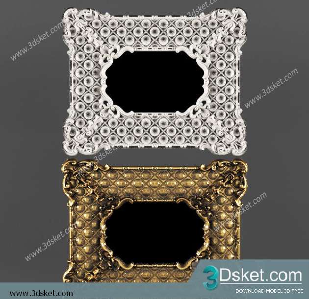 Free Download Mirror 3D Model Gương 023