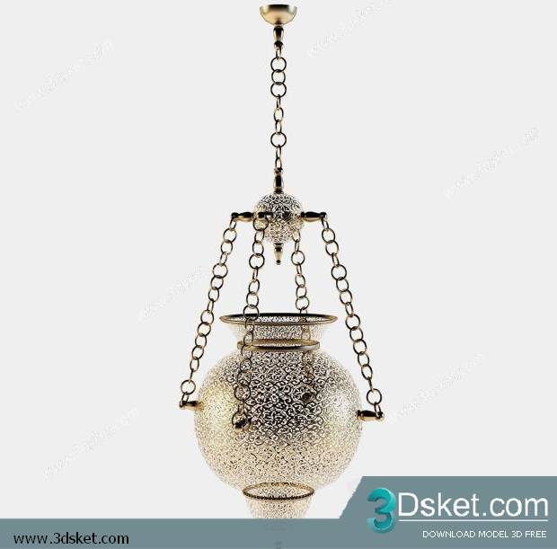 Free Download Ceiling Light 3D Model Đèn Trần 023