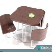 Free Download Table Chair Children 3D Model Bàn Ghế 009