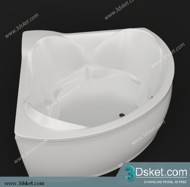 Free Download Bathtub 3D Model Bồn Tắm 010