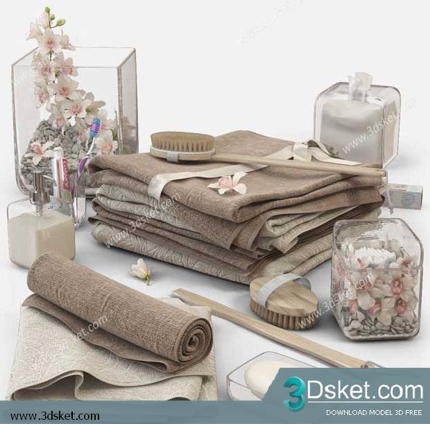 Free Download Bathroom Accessories 3D Model Đồ dùng 019