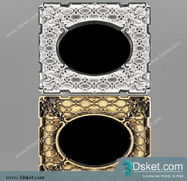 Free Download Mirror 3D Model Gương 024