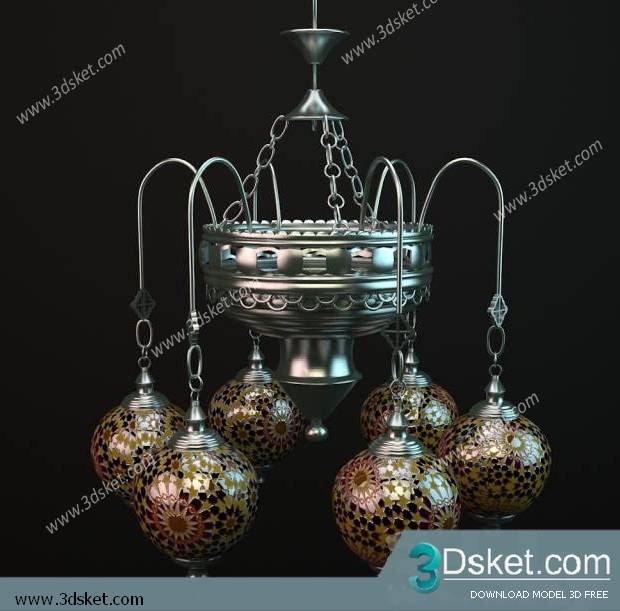 Free Download Ceiling Light 3D Model Đèn Trần 024