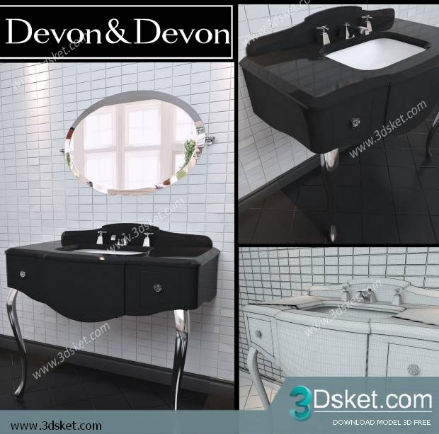 Free Download Bathroom Furniture 3D Model 008