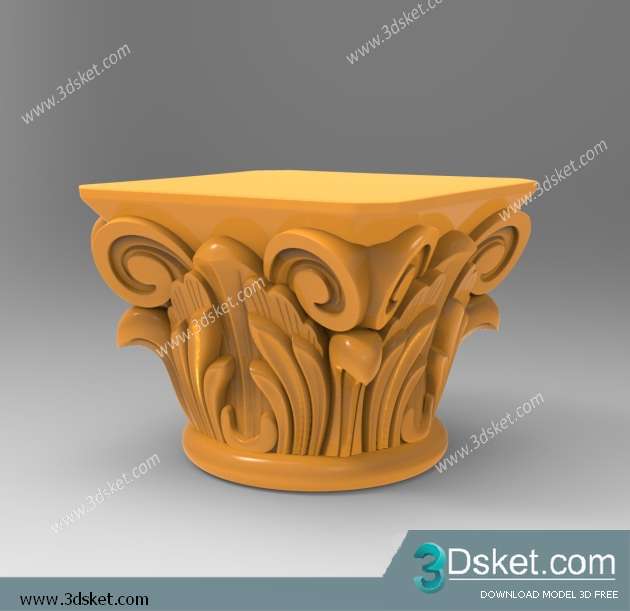 Free Download Decorative Plaster 3D Model 053