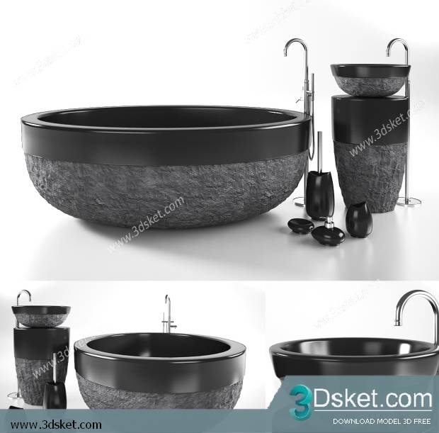 Free Download Wash Basin 3D Model Chậu Rửa Mặt 004
