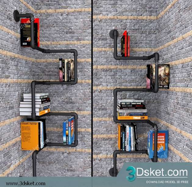 Free Download Books 3D Model 009 Sách