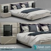 3D Model Bed Free Download Giường 036