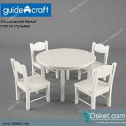 Free Download Table Chair Children 3D Model Bàn Ghế 036