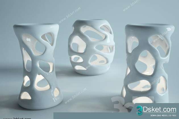 Free Download Mirror 3D Model Bộ Trang Trí 025