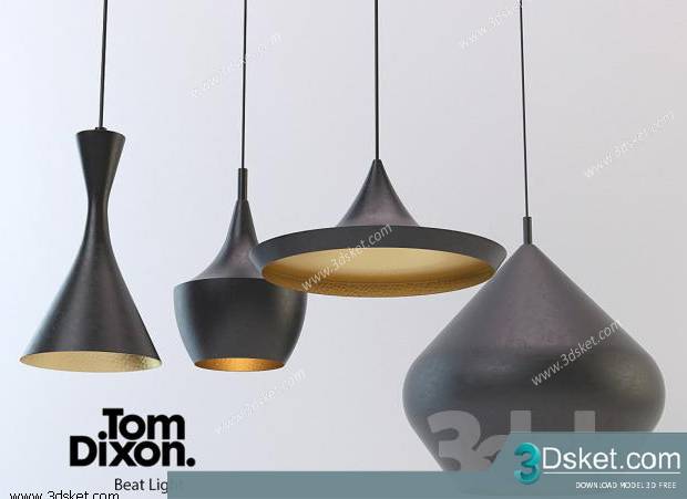 Free Download Ceiling Light 3D Model Đèn Trần 030