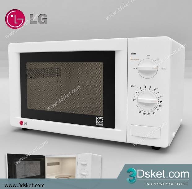 Free Download Kitchen Appliance 3D Model 008