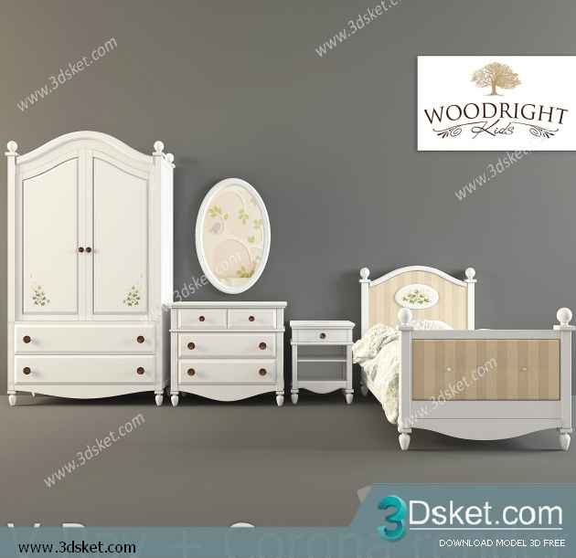 Free Download Furniture set 3D Model 002