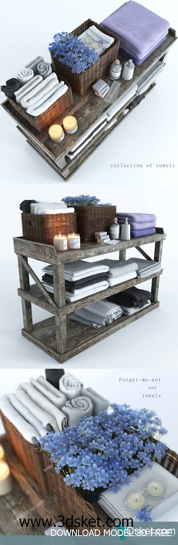 Free Download Bathroom Accessories 3D Model Đồ dùng 023